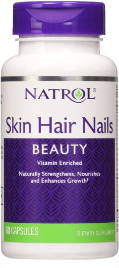 Natrol Skin Hair Nails 60 Capsules