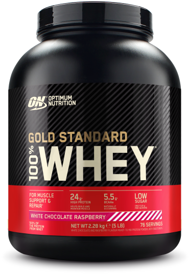 100% Whey Gold White Chocolate Late Raspberry 5 Lb