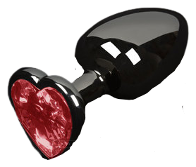 Graphite Red Heart Plug Graphite Red Heart Plug